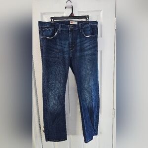 Mens, Wrangler Blue Slim, Straight Jeans with Indigo Wash